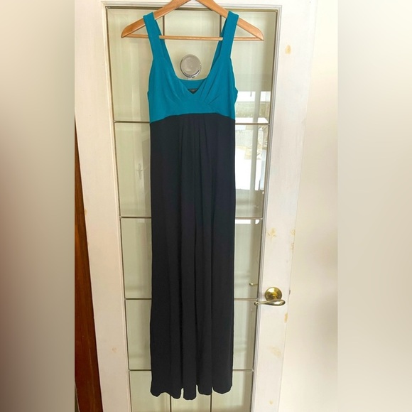 Ann Taylor Women’s Teal & Navy Maxi Dress - Picture 4 of 4